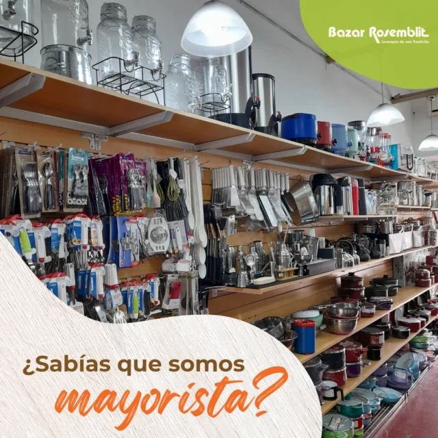 ℹ️ Tenemos un sitio mayorista en donde encontras muchísima variedad de productos para gastronómicos, hoteleros, comedores, etc. 

¡Ahí mismo podes descargarte nuestras revistas digitales con promociones exclusivas y listas de precios! ✨
 
👉🏽Podes armar un carrito para solicitud de presupuesto y nosotros te contactamos para pasarte precios y formas de pago. 

*aclaración: en el mayorista NO mostramos precios, una vez cargado un carrito, nos llega la solicitud y pasamos el presupuesto y formas de pago. 

💻Ingresá a la web: 
https://bazarrosemblit.com.ar/mayorista/

#web #mayorista #bazar #bazarrosemblit