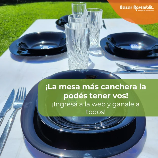 ¡Ya estamos entrando en Diciembre y podes ir preparando todo para las fiestas! 

Con la línea Carine negra, los vasos Broadway altos y los cubiertos Vento Volf ✨

¡Ganale a todos y tené la mesa más hermosa y canchera!

Conseguí todo en nuestra web

🚚 Hacemos envíos a todo el país

¡Además podés aprovechar estas promos! 
-10% de descuento por pago con transferencia 
-3 cuotas sin interés

#web #mesa #bazar #vajilla #fiestas #canchera #platos #vasos